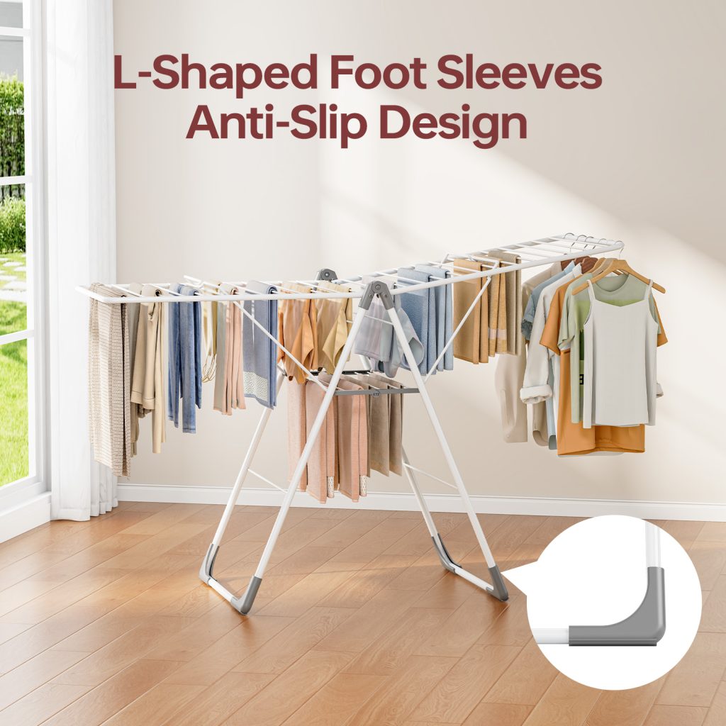 APEXCHASER drying rack in a bedroom